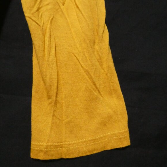 H&M | medium | Ruffled Yellow Rayon Long Sleeve Knit Shirt - Picture 15 of 16